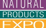 A logo for the natural products expo.